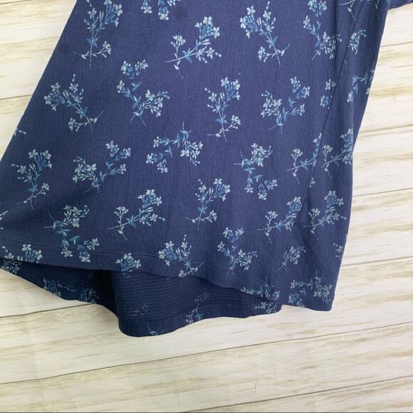 Lucky Brand Printed Knit Mini Dress Navy Blue - Picture 4 of 8